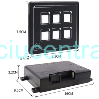 6-ių jungiklių liečiamas skydelis 6-ių jungiklių liečiamas skydelis